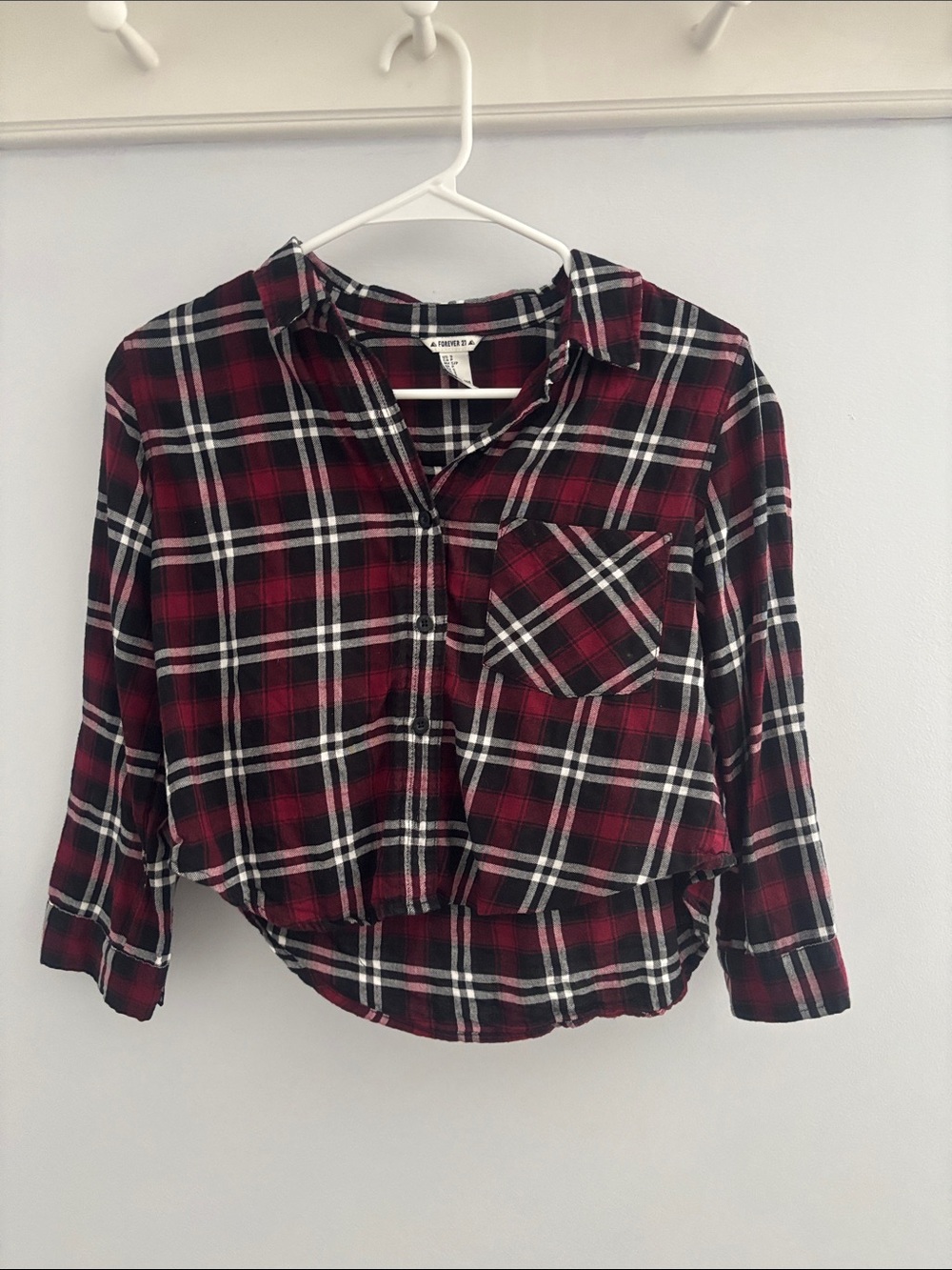Maroon & Black Plaid Button-Up Shirt